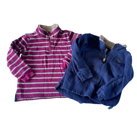 Carter's Boys Size 4T Pullover Sweatshirt Quarter Zip Sherpa Lot of 2 - Picture 2 of 5